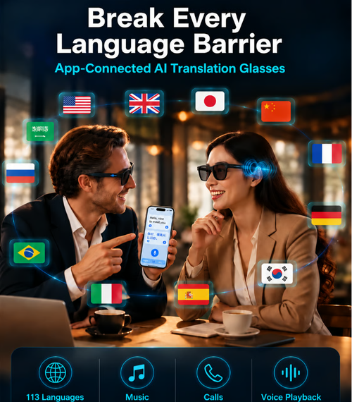 Smart Bluetooth glasses with AI technology