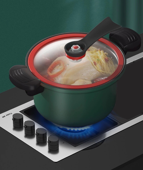 Non-stick pressure cooker with micro-pressure cooking