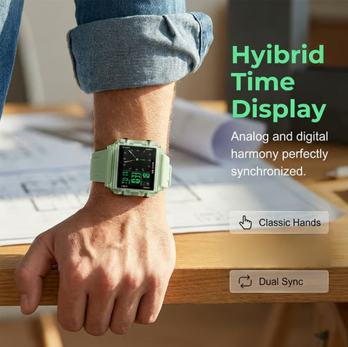 Waterproof Transparent Digital Watch – 50M Rating, Luminous Display, Hybrid Time ✨