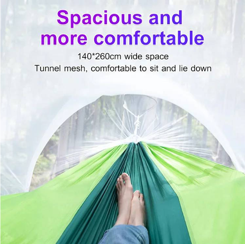 Automatic mosquito net anti-rollover hammock for outdoor camping leisure
