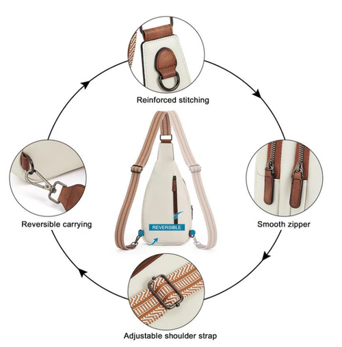 Fashionable women's leather shoulder bag