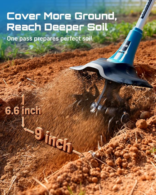 Cultivator for Gardening   Comes with 2 batteries and 1 charger