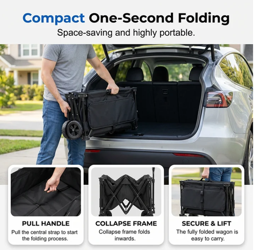 This collapsible wagon hauls everything