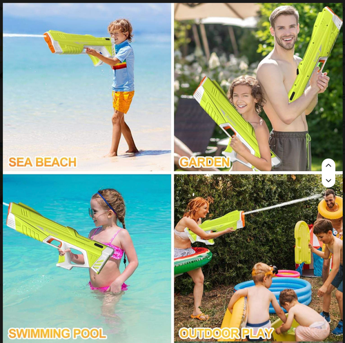 🔫Summer electric water gun, large capacity, fully automatic, high-speed water suction-blue🔫