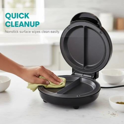Multifunctional electric breakfast plate with non-stick coating