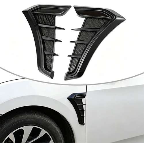 Car Side Fender Vents Stickers – Sporty Design & Scratch Cover – Universal TPU Decorative Trim