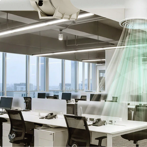 Plastic-sealed motor, oil-proof, moisture-proof, waterproof, quiet, high-power kitchen exhaust fan with diagonal flow duct and booster ventilation.