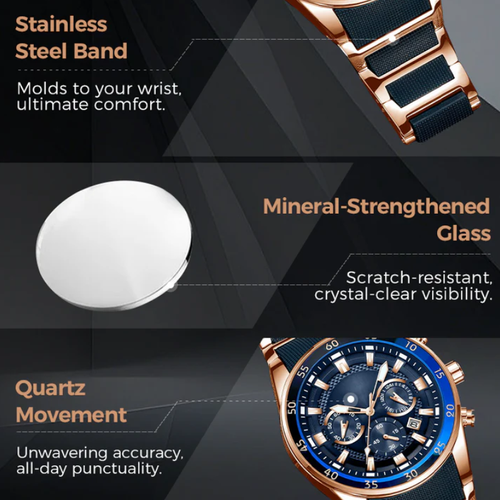 Mens Waterproof Multifunctional Quartz Watch⌚