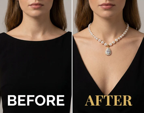 Womens Vintage Style Pearl Necklace
