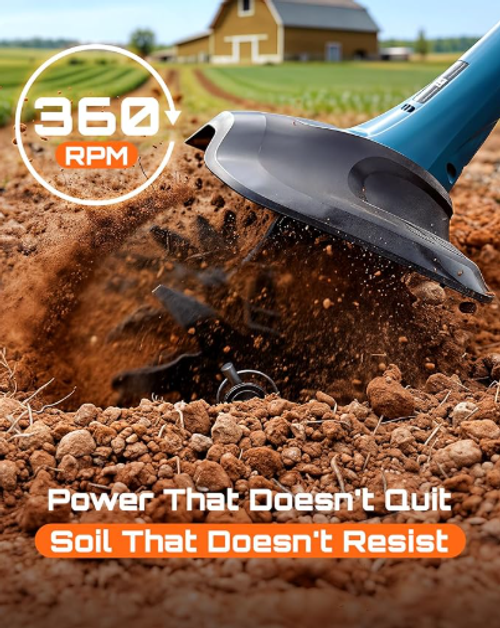 Cultivator for Gardening   Comes with 2 batteries and 1 charger