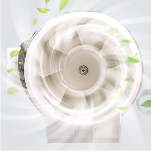Plastic-sealed motor, oil-proof, moisture-proof, waterproof, quiet, high-power kitchen exhaust fan with diagonal flow duct and booster ventilation.