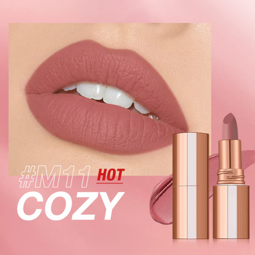 Matte Lipstick – Smudge‑proof, transfer‑resistant, vibrant colour. Comfortable & non‑drying – lasts all day! 👄🌹