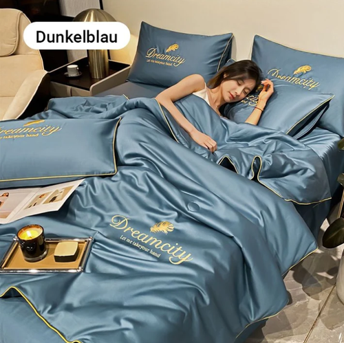 Washable, cooling 4-piece bedding set – perfect for hot nights! 🌙❄️