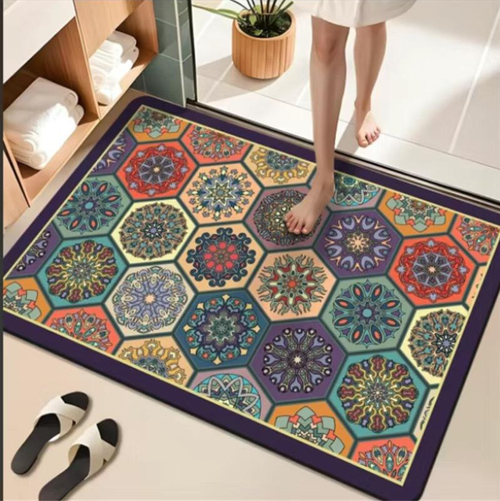 Designer Comfort Anti-Slip Mat（120 × 160 cm Extra-Thick Crystal Velvet)