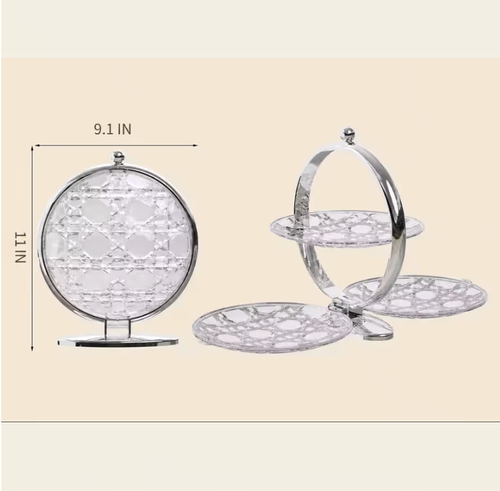 Space-Saving 3-Tier Foldable Serving Stand