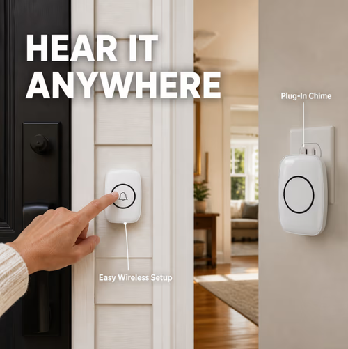 Hear-It-Anywhere Wireless Doorbell Chime