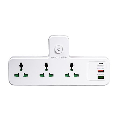 Power Socket 2 Port Universal 2500W, 1PD 20W, 2USB 18W-12W, Night Lamp
