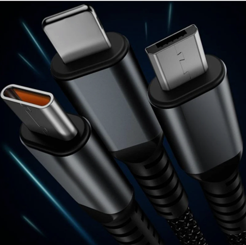 Transparent Luminous 3-in-1 Super Fast Charging Cable