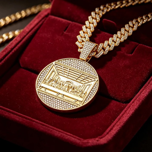 Statement Cuban Anhänger Kette Halskette