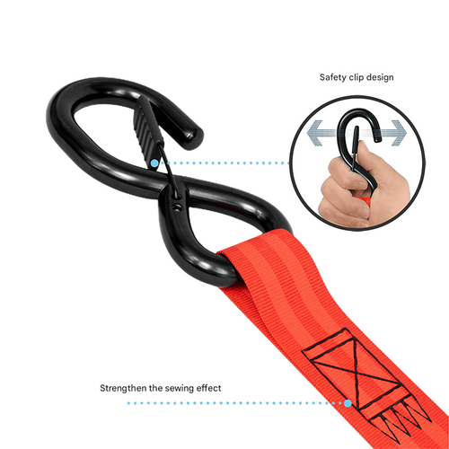 ⚡2025 New 1 x 10'Retractable Ratchet Straps - Heavy Duty Self-Retracting Tie Down Straps for Trucks, Cargo Trailers