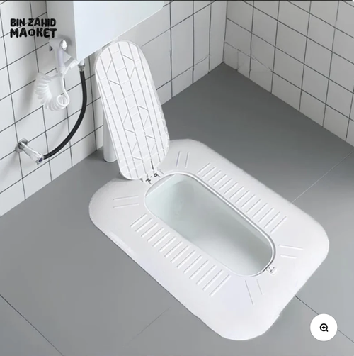 FULLY ENCLOSED SQUAT TOILETCOVER WITH FOOT STEP ODORSTOPPER OPEN DESIGN