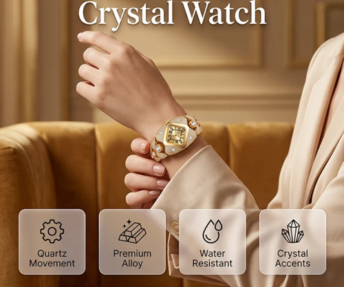 Women's quartz watch – Alloy – Diamond and rhinestone dial