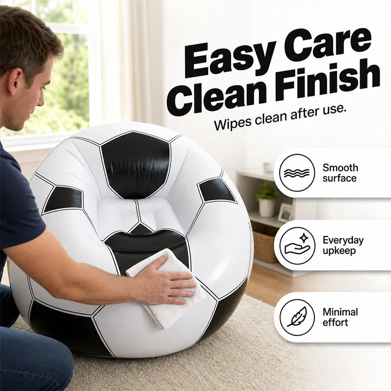 Inflatable PVC Soccer-Shaped Sofa