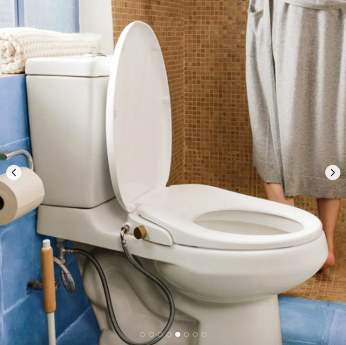 The clean & modern non-electric bidet toilet seat.