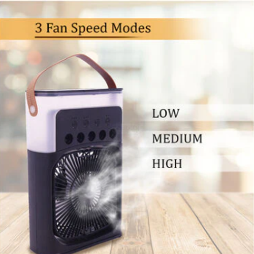 Portable Mist Fan With Air Cooling Effect & Colorful Lights