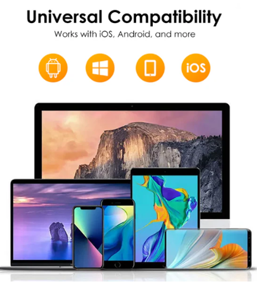 4K Wireless HDMI Display Dongle – Dual-Band Wi-Fi, Plug-and-Play & Universal Screen Mirroring for