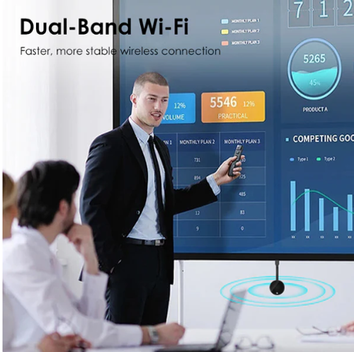 4K Wireless HDMI Display Dongle – Dual-Band Wi-Fi, Plug-and-Play & Universal Screen Mirroring for