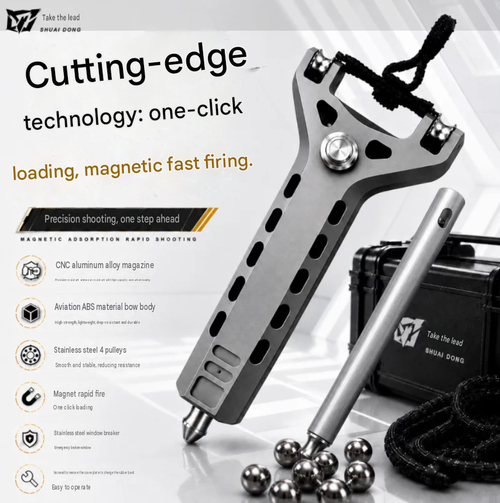 Fully Automatic Rapid-Fire Metal Slingshot – High-Precision Outdoor Model