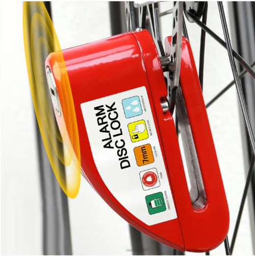 🔒 MotorcycleBicycle Disc Brake Lock with Alarm | Instant Security, Effective Deterrent 🚨