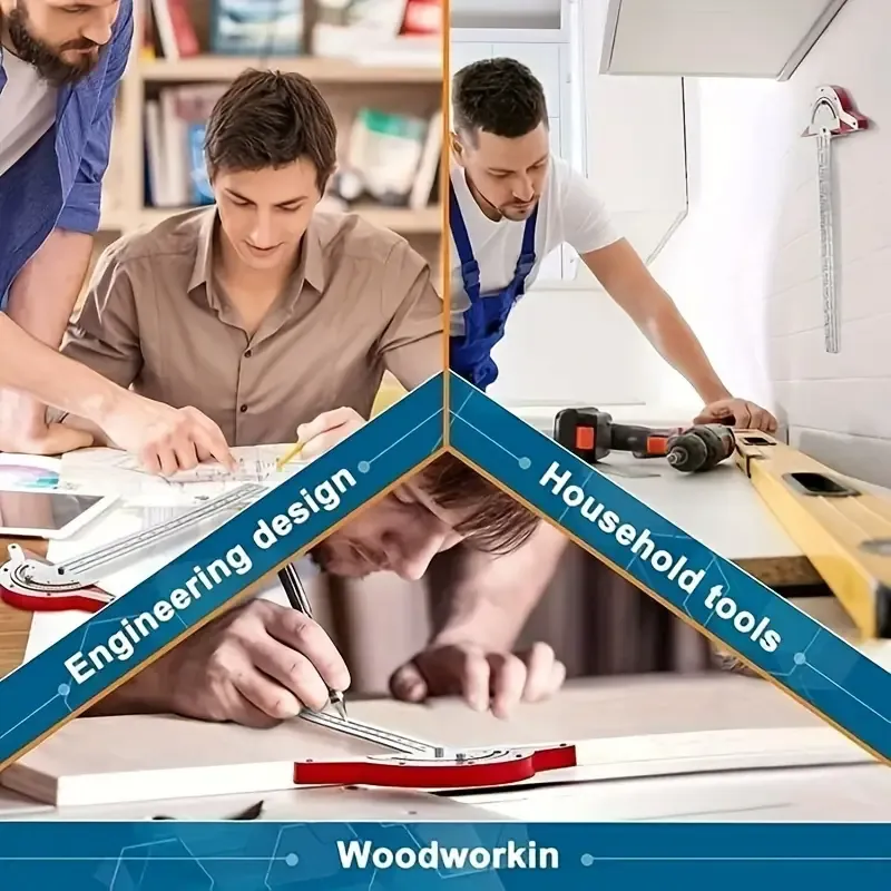 High Precision 10inch 15inch 20inchWoodworking Angle Ruler - Long-lasting home decoration and measuring tool, an indispensable tool for professional woodworking work.