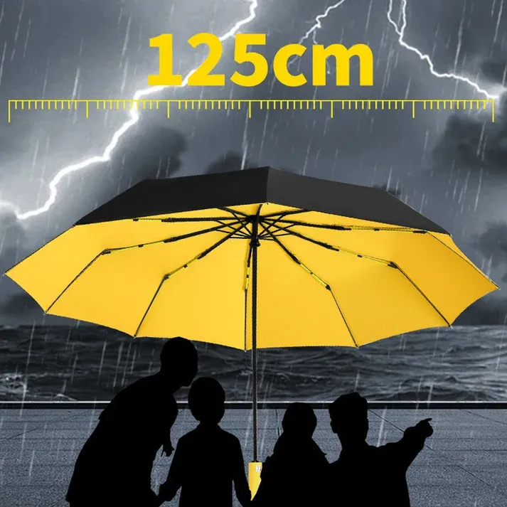 Windproof Compact Umbrella – 10 reinforced ribs flex in strong gusts without flipping. Water-repellent canopy sheds rain instantly – stay dry from your front door to the high street!