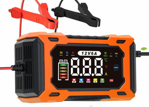 🔋 12V 6A Smart Car Battery Charger – Pulse Repair Technology, Auto Maintain & Desulfation 🚗⚡
