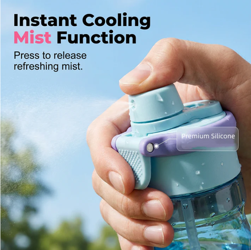 2-in-1 Mist & Sip Sports Water Bottle