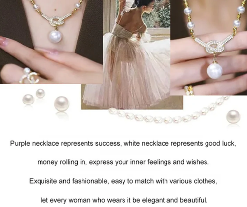 Women's Elegant Simulated Pearl Necklace