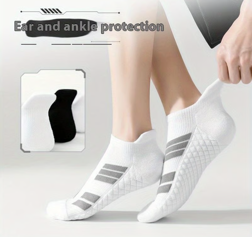 Unisex Low-Cut No-Show Sports Socks5pcs white