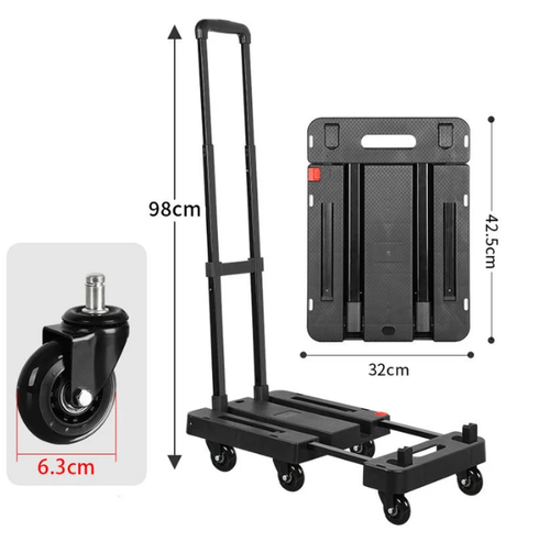 Heavy-Duty Folding Cart | Lightweight at 3.1 kg with High Load