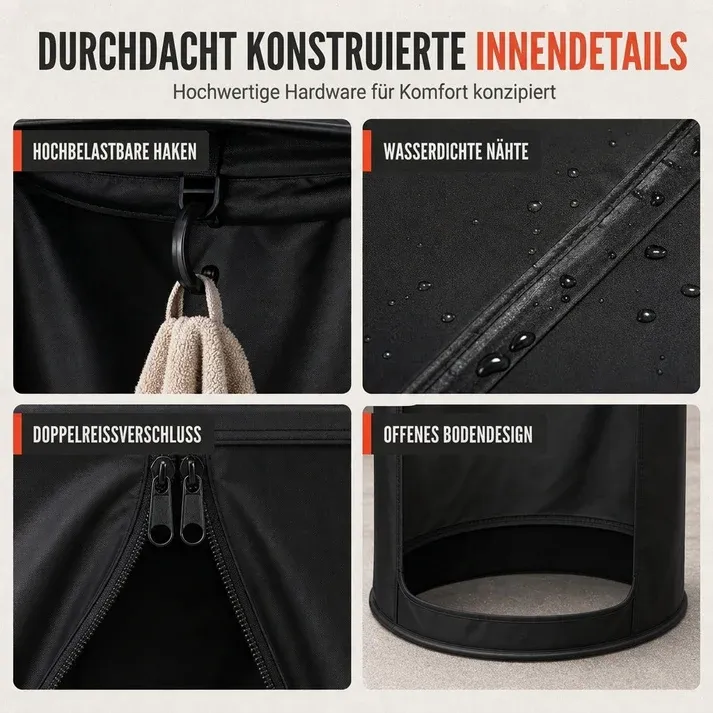 Portable shower tent for the rear of your vehicle – Quick setup & privacy while camping ✨