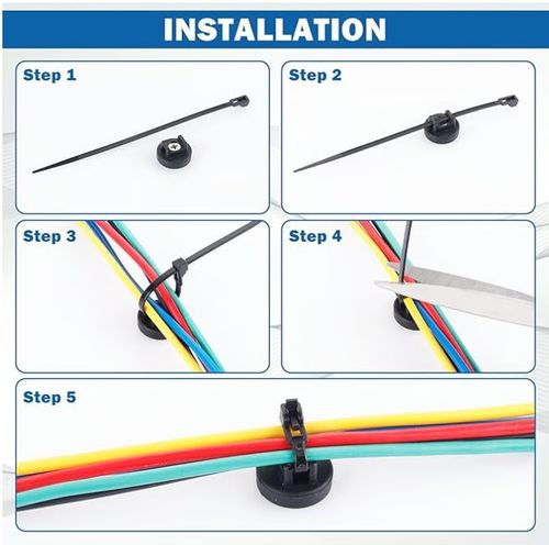 Magnetic Cable Zip Tie Mount Kit – Smart, Flexible Cable Management for Every Space