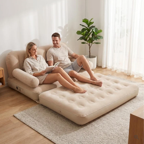 Convertible 2-in-1 Rapidly Inflatable Rest Lounge Sofa Bed