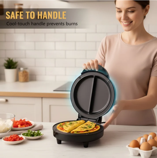 Multifunctional electric breakfast plate with non-stick coating