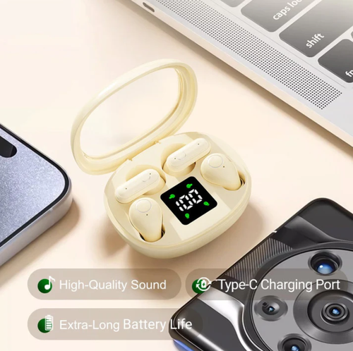 🎧 🔋All-Day Comfort, True Wireless Freedom. Dual Earbuds with LED Case – 🚀📞