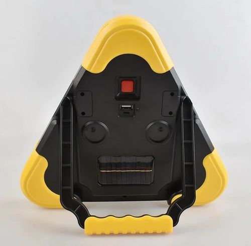 2-IN-1 Solar Emergency Triangle Warning Light at the Roadside