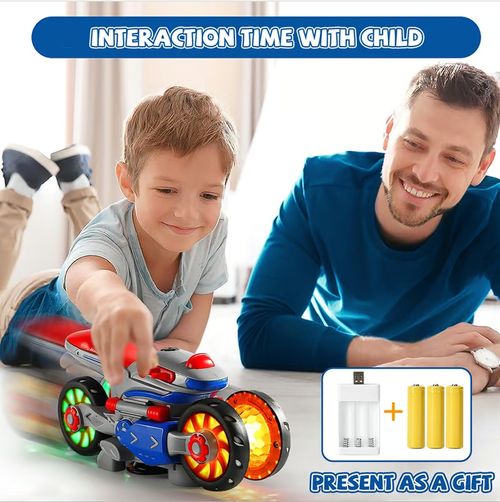🎁New Electric Light and Music Deformation Motorcycle