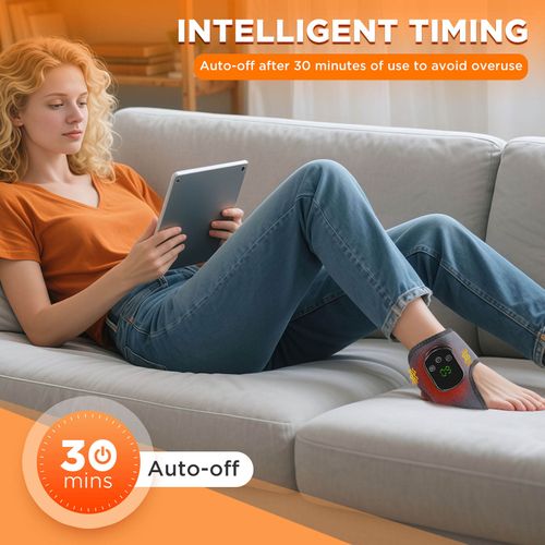 💗Cordless electric heated ankle massager, portable vibrating foot massager for pain relief.💗