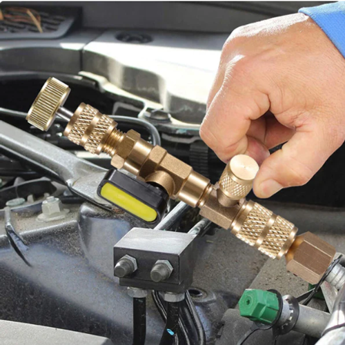 AC Valve Core Removal Tool with SAE 1 4 & 5 16 Port