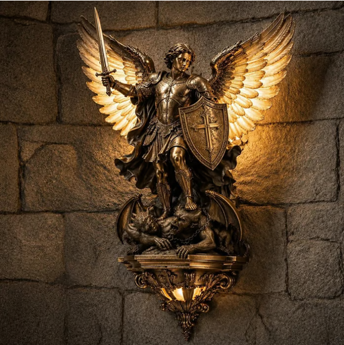 St. Michael Guardian Angel Wall Light